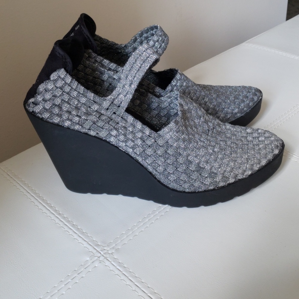 STEVEN by Steve Madden Gunmetal Stretch We…